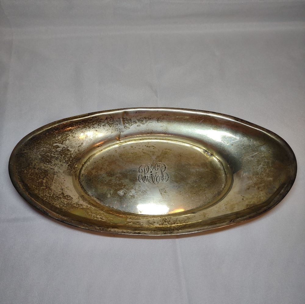 Antique sterling silver monogrammed bread server